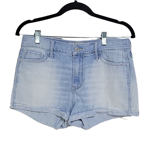 Hollister Short-Short, High Rise Denim Lightwash Jean Shorts, Size 9 - Picture 1 of 8